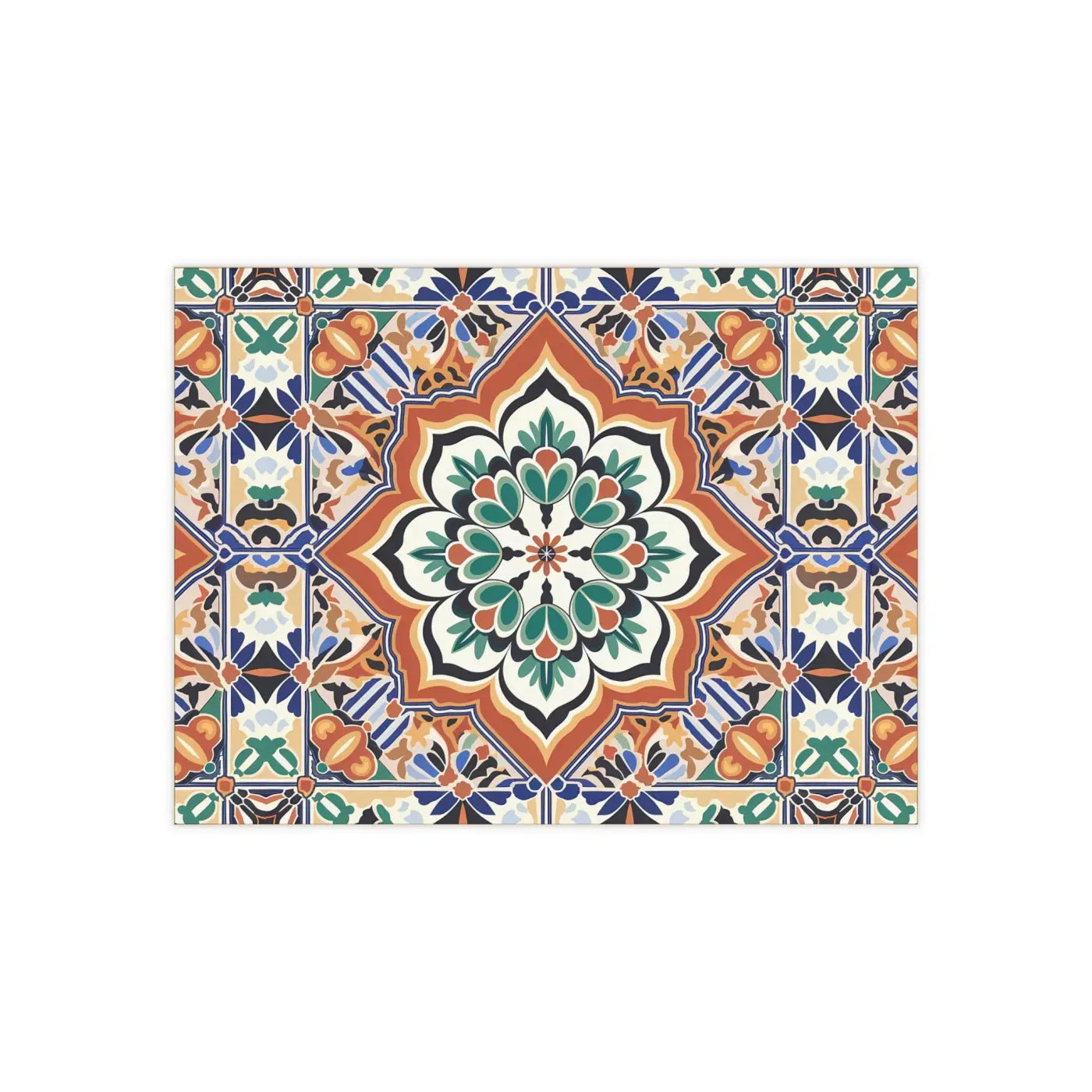 Vibrant Geometrical Pattern Ceramic Tile Decor - Wall Art - DipaliZ