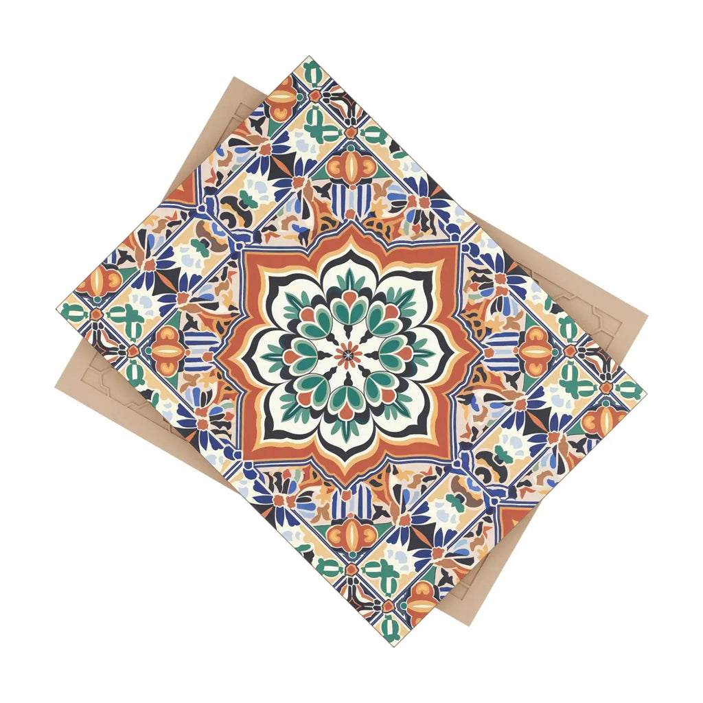 Vibrant Geometrical Pattern Ceramic Tile Decor - Wall Art - DipaliZ