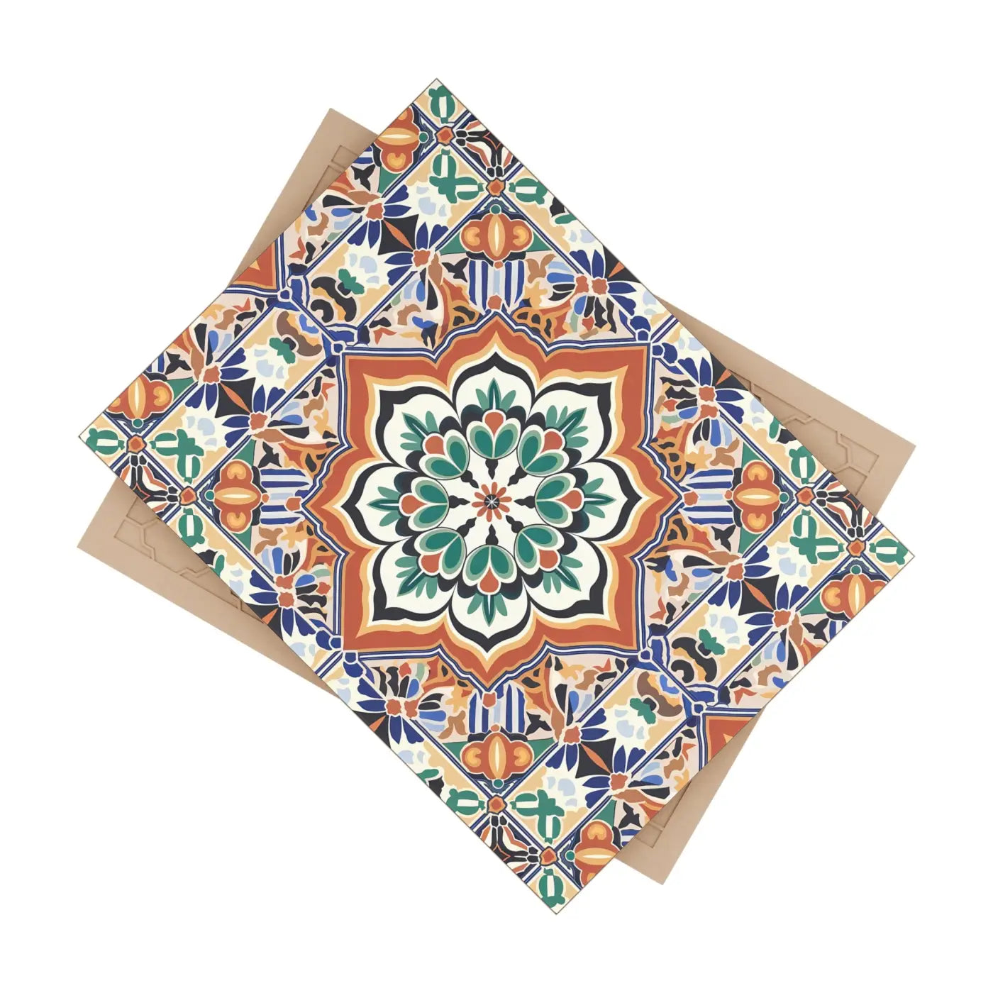 Vibrant Geometrical Pattern Ceramic Tile Decor - Wall Art - DipaliZ