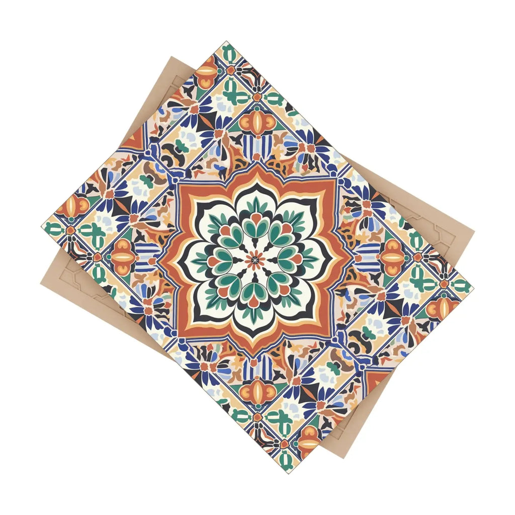 Vibrant Geometrical Pattern Ceramic Tile Decor - Wall Art - DipaliZ