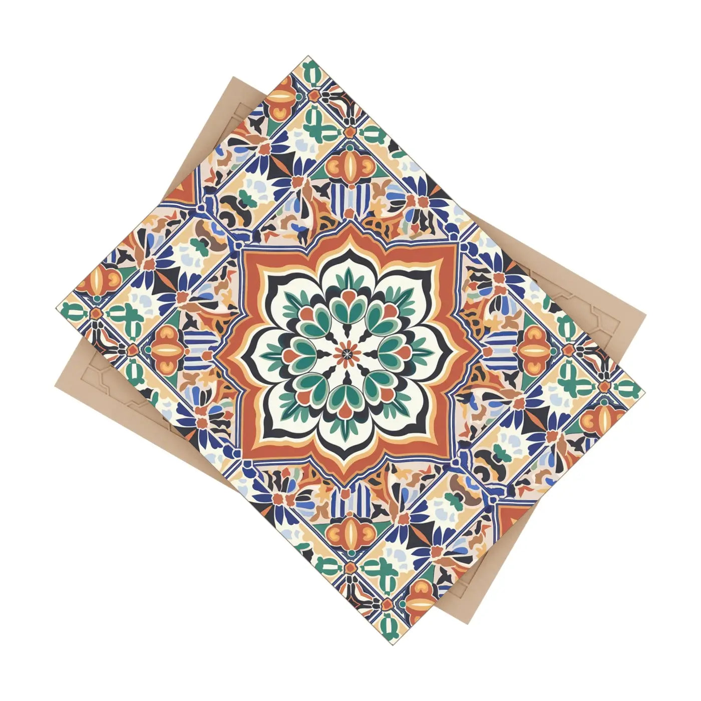 Vibrant Geometrical Pattern Ceramic Tile Decor - Wall Art - DipaliZ