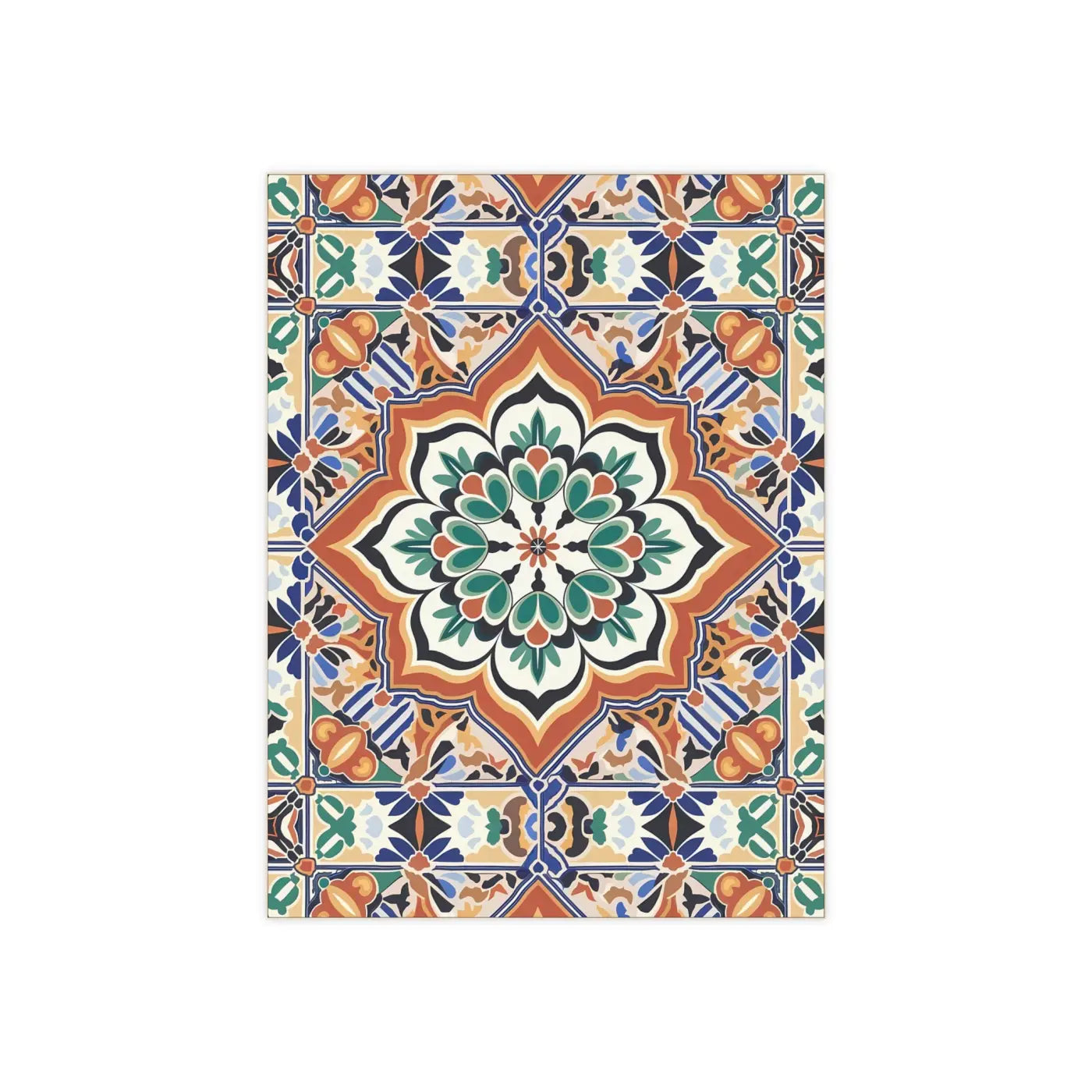 Vibrant Geometrical Pattern Ceramic Tile Decor - Wall Art - DipaliZ