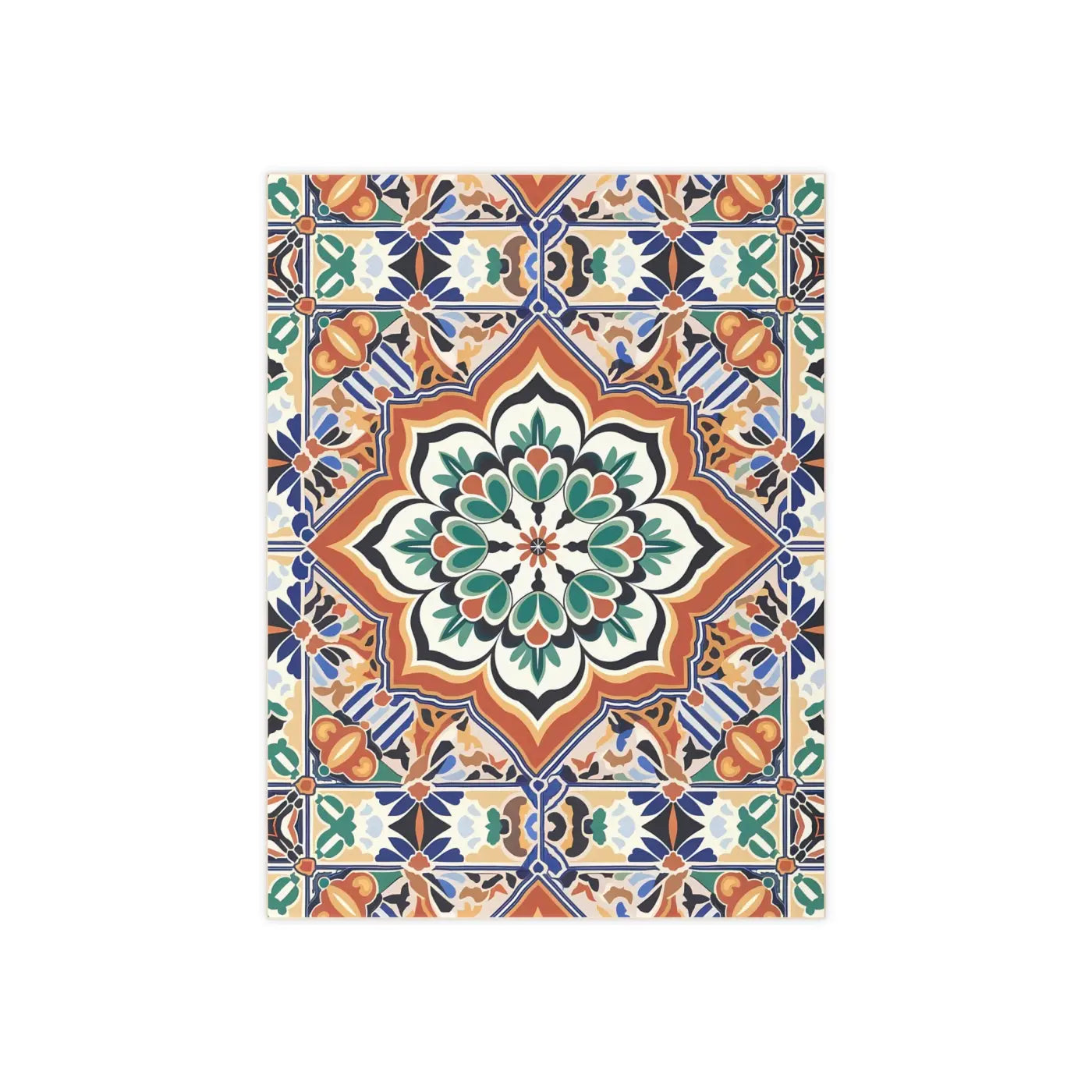 Vibrant Geometrical Pattern Ceramic Tile Decor - Wall Art - DipaliZ