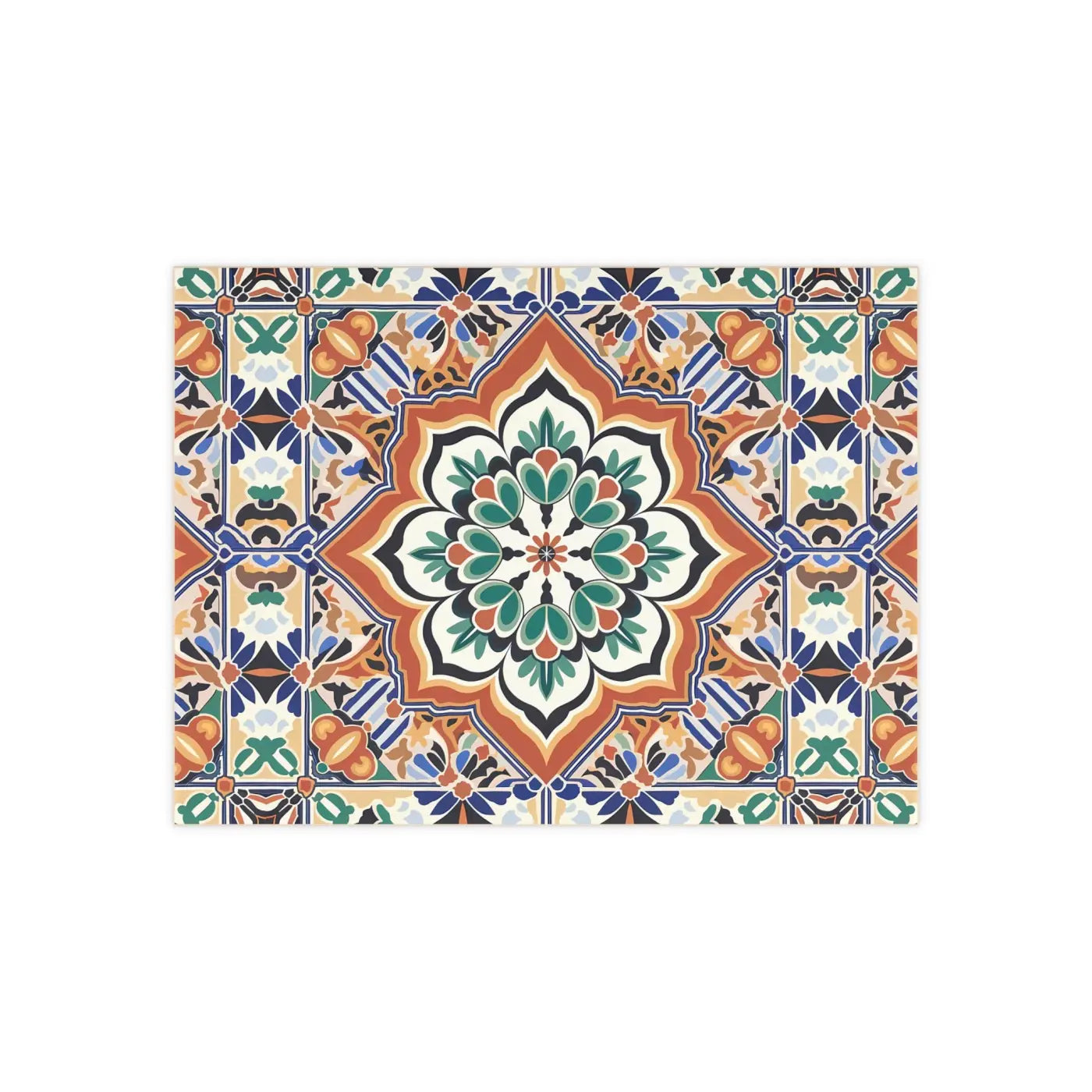 Vibrant Geometrical Pattern Ceramic Tile Decor - Wall Art - DipaliZ