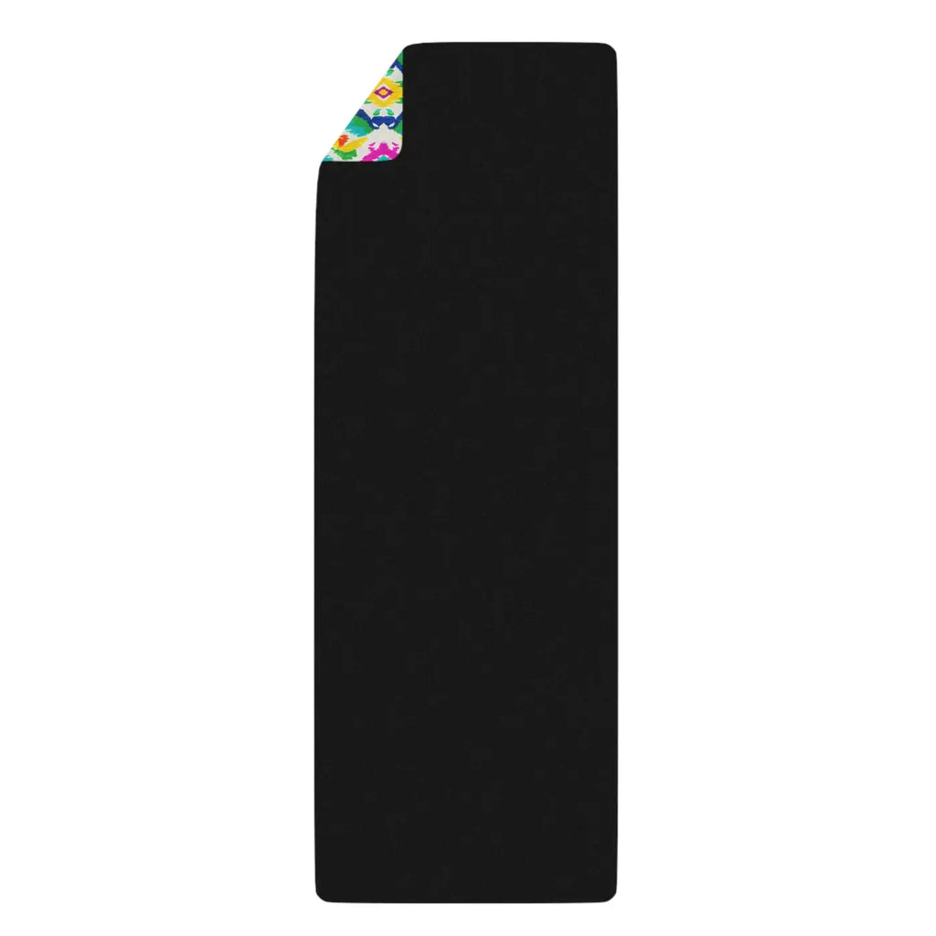 Ikat Rubber Yoga Mat - Hand Painted Microfiber Suede - DipaliZ