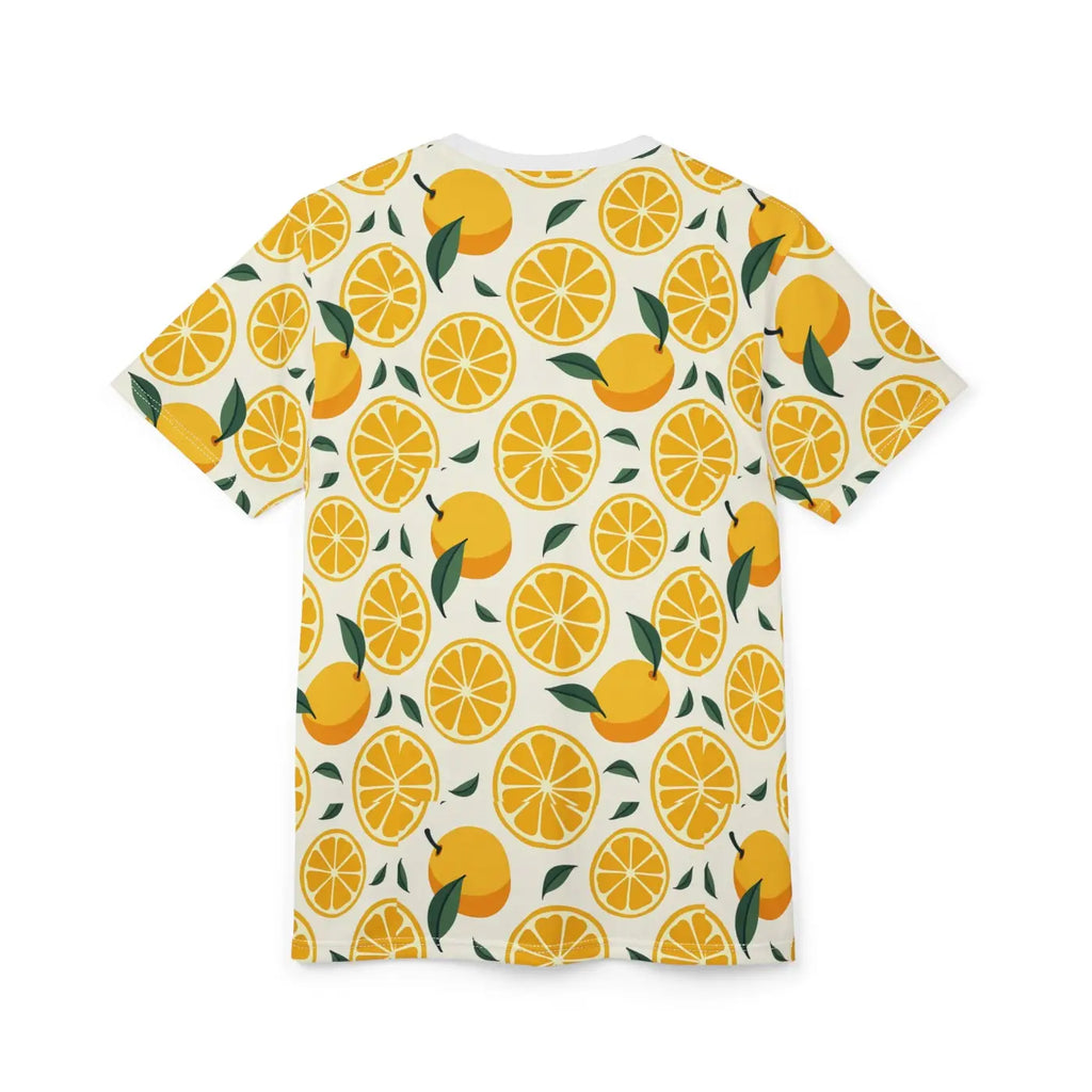 Vibrant Lemon Print Tee - Citrus Summer Style - DipaliZ