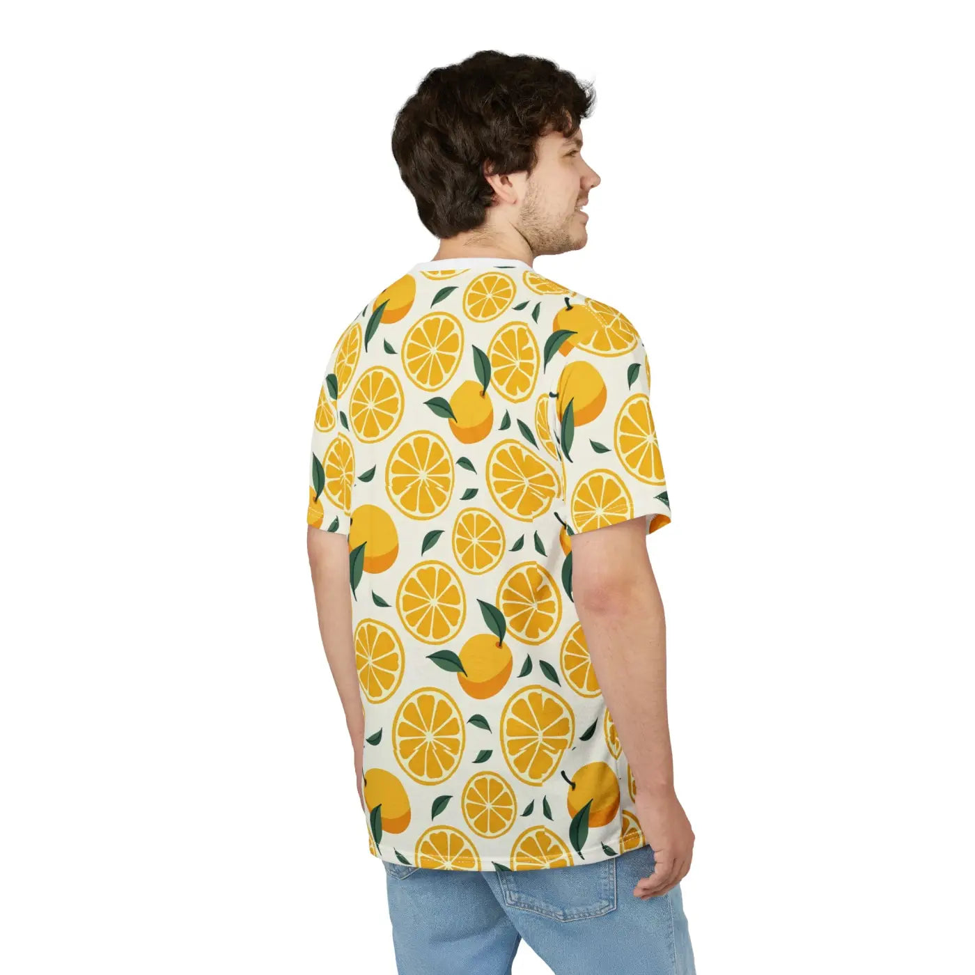 Vibrant Lemon Print Tee - Citrus Summer Style - DipaliZ