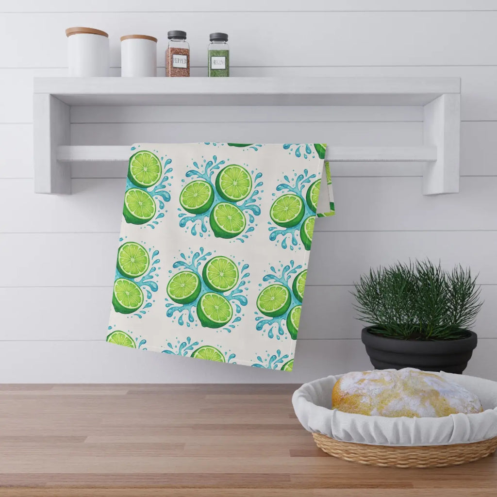 Premium Vibrant Lime Tea Towels - Slice Tea Helpers - DipaliZ