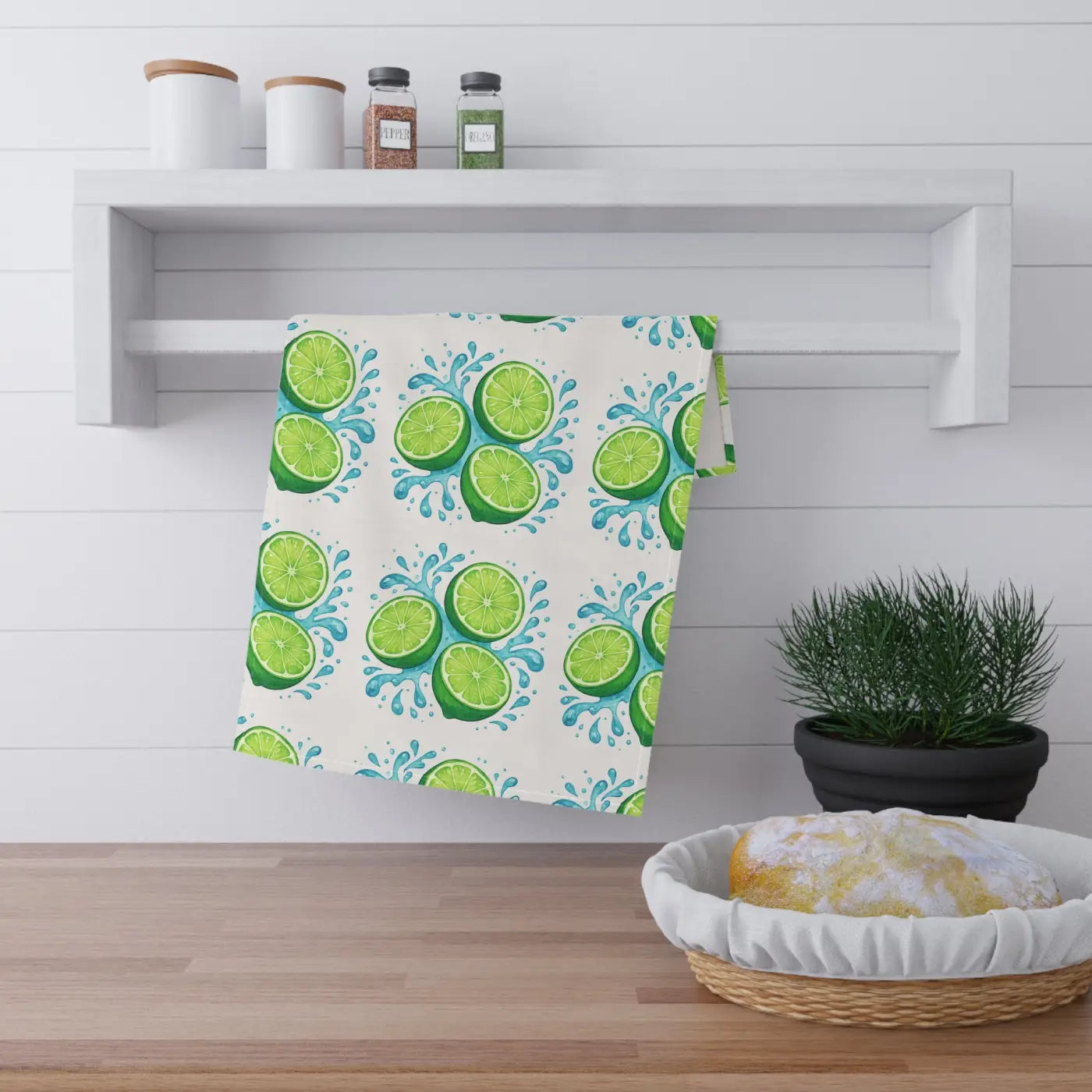 Premium Vibrant Lime Tea Towels - Slice Tea Helpers - DipaliZ