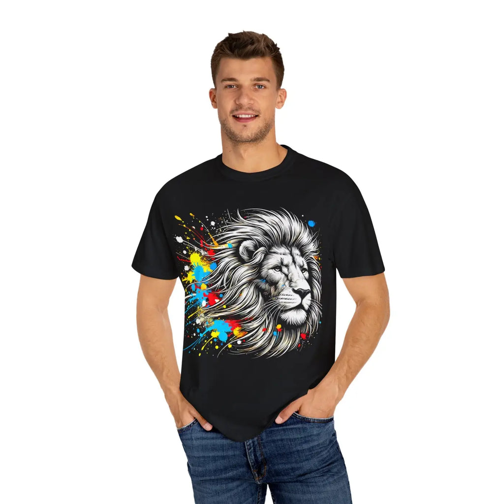 Lion T-Shirt - Vibrant Lion Art for Nature Lovers - DipaliZ