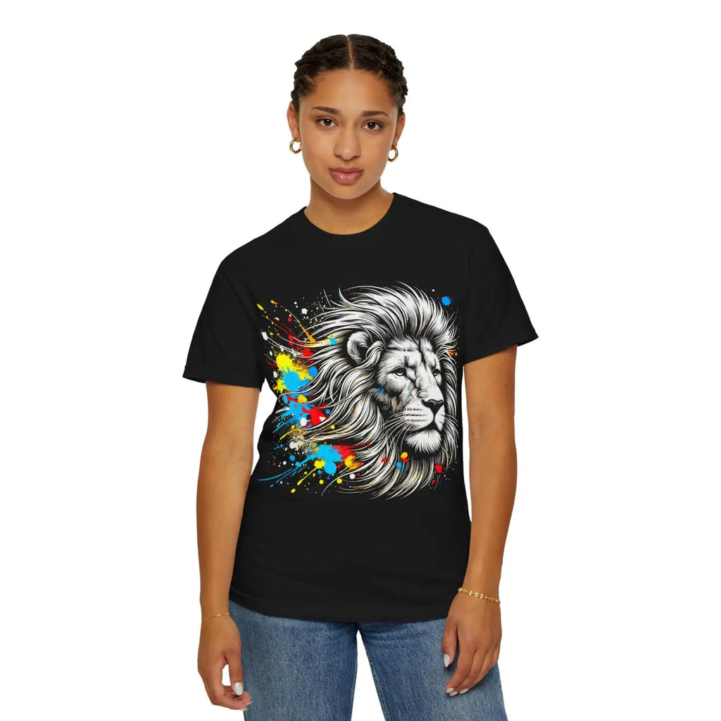 Lion T-Shirt - Vibrant Lion Art for Nature Lovers - DipaliZ