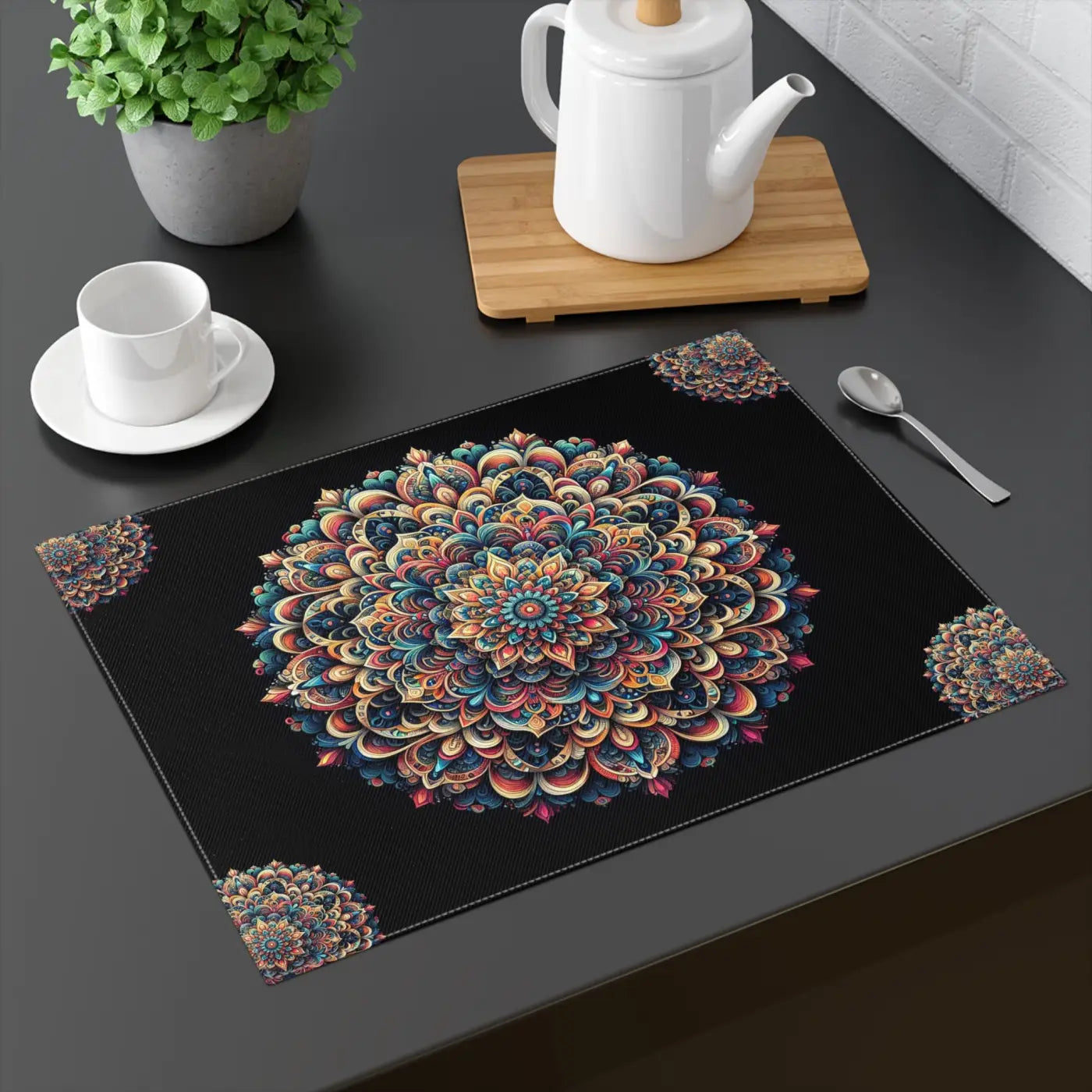 Vibrant Mandala Placemat - Colorful Dining Decor - DipaliZ