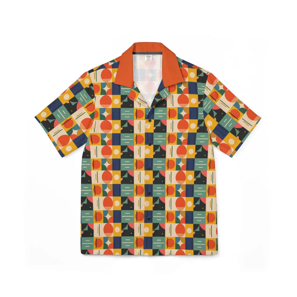 Vibrant Hawaiian Camp Shirt - Retro Tropical Print - DipaliZ
