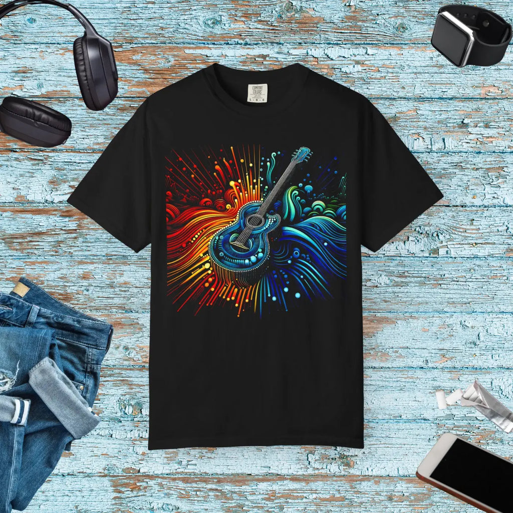 Unisex Garment-Dyed T-Shirt - Vibrant Music Lovers - DipaliZ