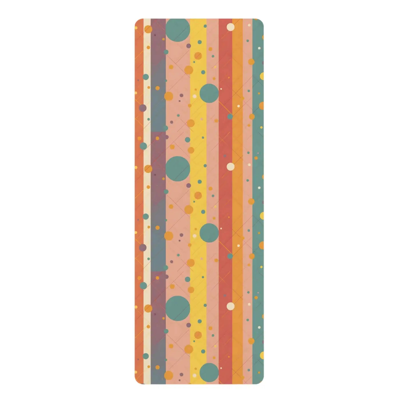 Vibrant Rubber Yoga Mat Oasis - Anti-Slip Backing - DipaliZ