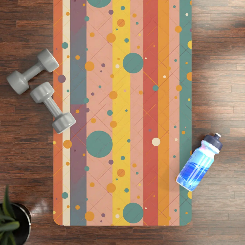 Vibrant Rubber Yoga Mat Oasis - Anti-Slip Backing - DipaliZ