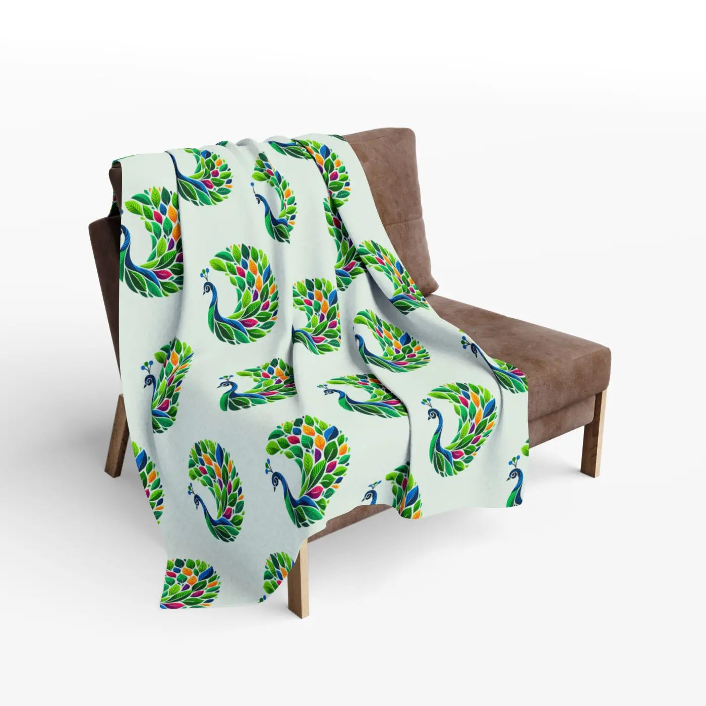 Vibrant Arctic Fleece Blanket - Lively Tropical Peacock - DipaliZ