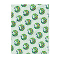 Vibrant Arctic Fleece Blanket - Lively Tropical Peacock - DipaliZ
