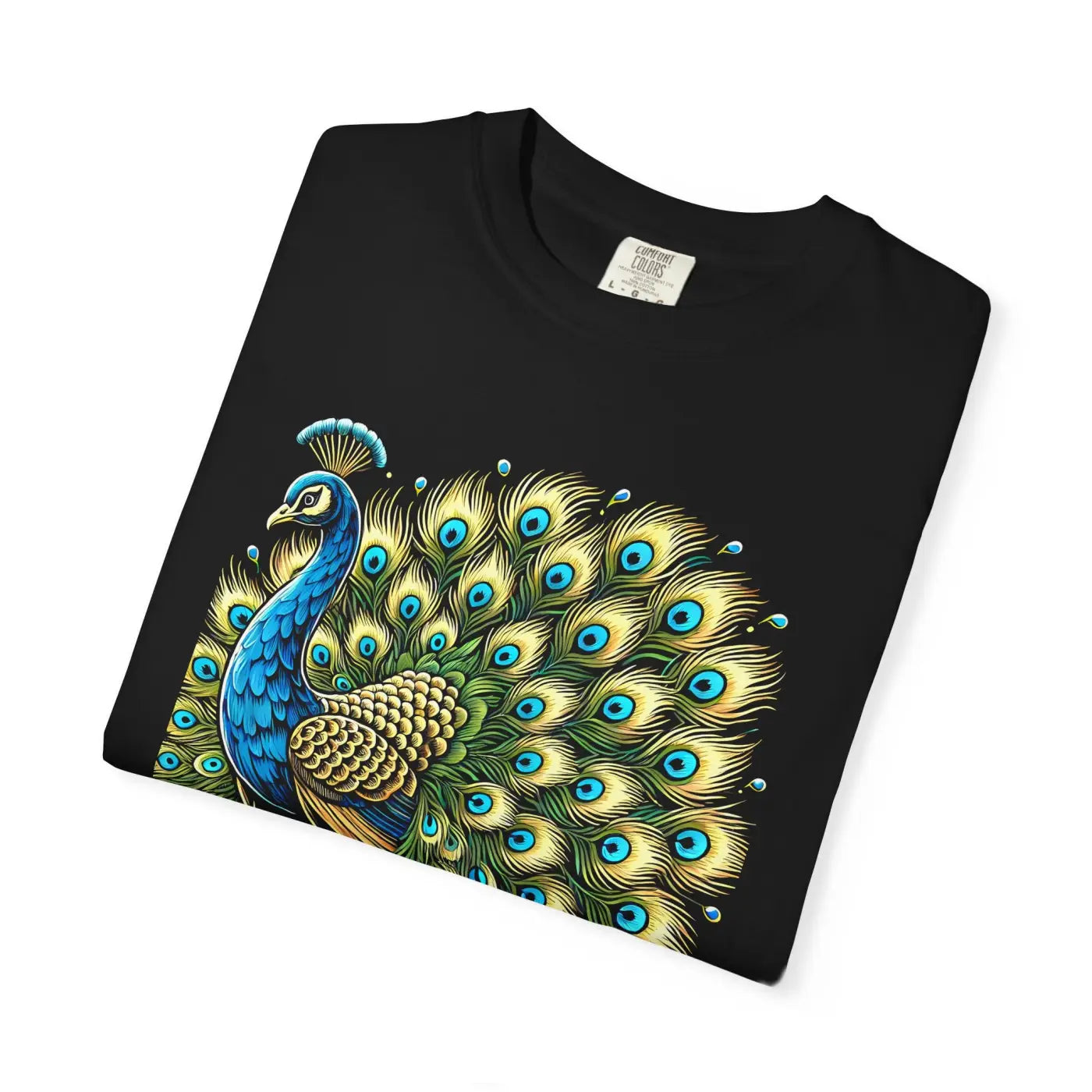 Vibrant Peacock Tee - Colorful Bird Nature Lover Shirt - DipaliZ