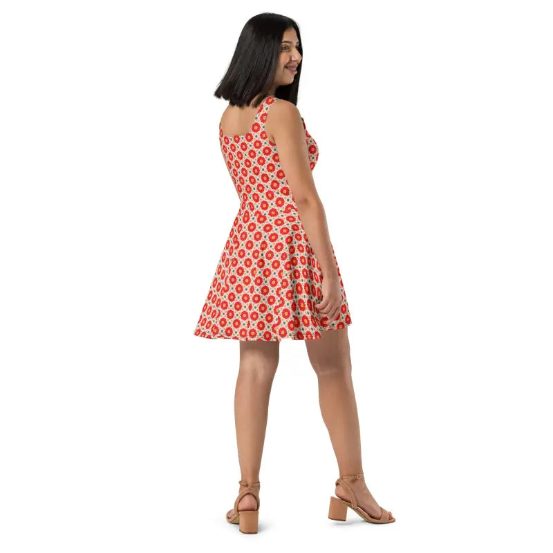 Sleeveless Skater Dress - Stunning Silhouette and Vibrant Flair - DipaliZ