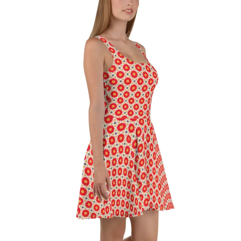 Sleeveless Skater Dress - Stunning Silhouette and Vibrant Flair - DipaliZ