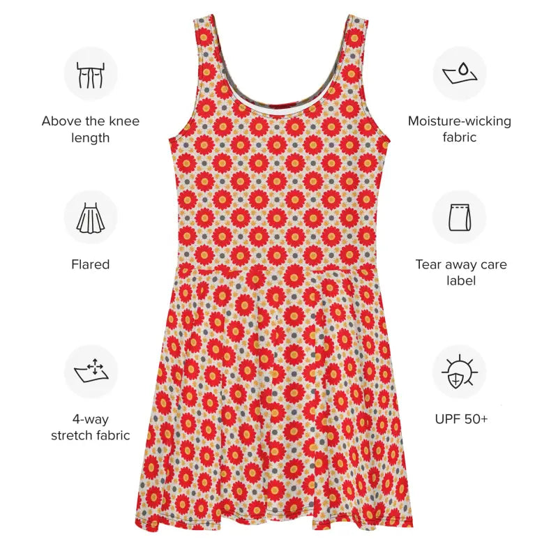 Sleeveless Skater Dress - Stunning Silhouette and Vibrant Flair - DipaliZ