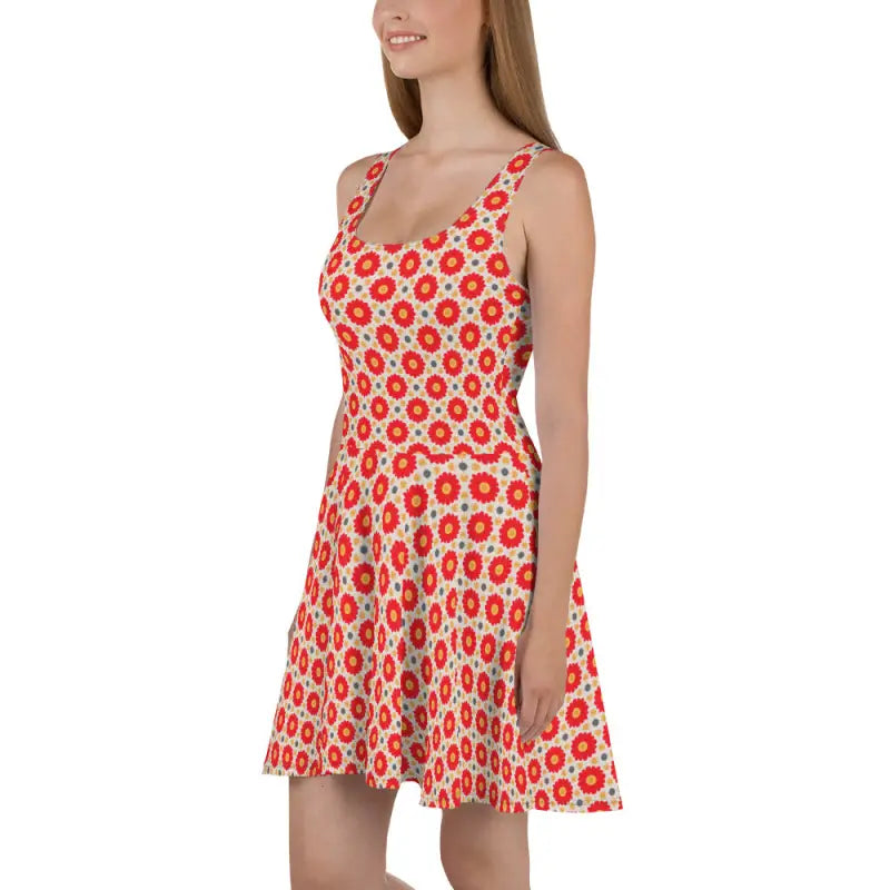 Sleeveless Skater Dress - Stunning Silhouette and Vibrant Flair - DipaliZ