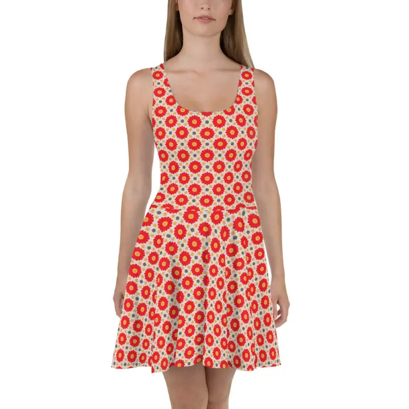 Sleeveless Skater Dress - Stunning Silhouette and Vibrant Flair - DipaliZ