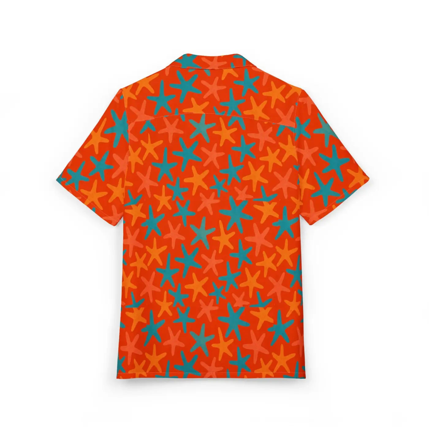 Premium Vibrant Starfish Hawaiian Button-Down Shirt - DipaliZ