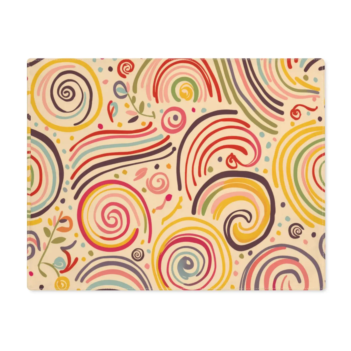 Vibrant Swirl Pattern Placemats - Bold Dining Decor - DipaliZ