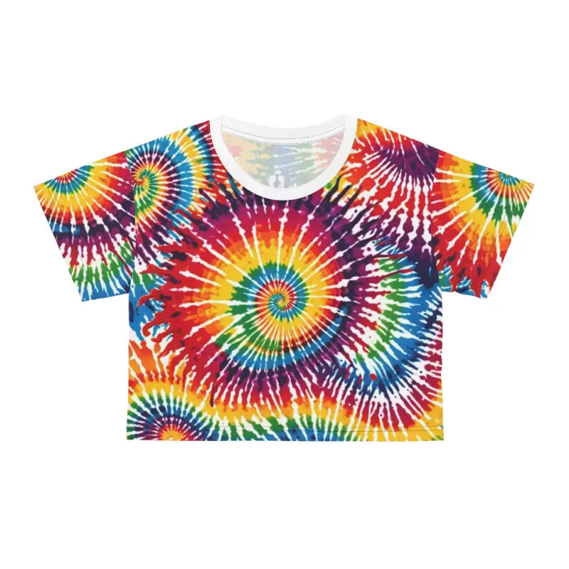 Vibrant Tie Dye Spiral Crop Tee - Bold Fashion Statement - DipaliZ