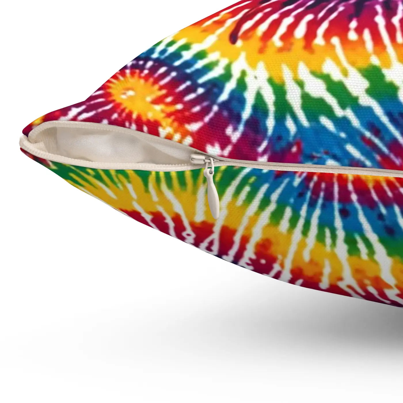 Vibrant Tie Die Spiral Polyester Square Pillow - DipaliZ