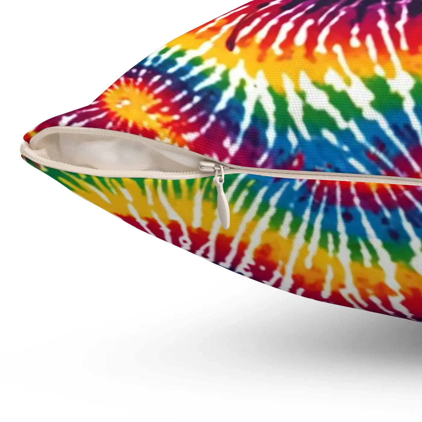 Vibrant Tie Die Spiral Polyester Square Pillow - DipaliZ