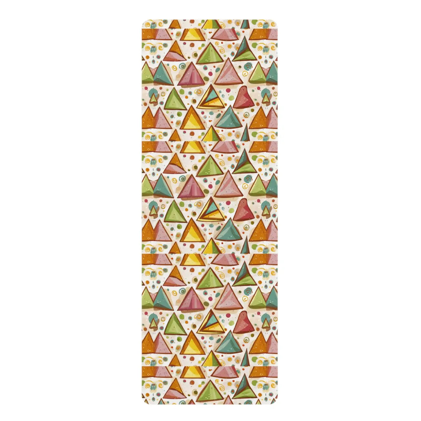 Vibrant Triangles Yoga Mat - Bold Rubber Design - DipaliZ