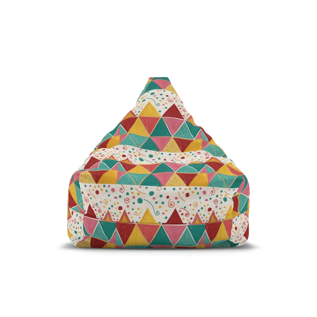 Vibrant Triangular Bean Bag Cover - Ultimate Comfort - DipaliZ