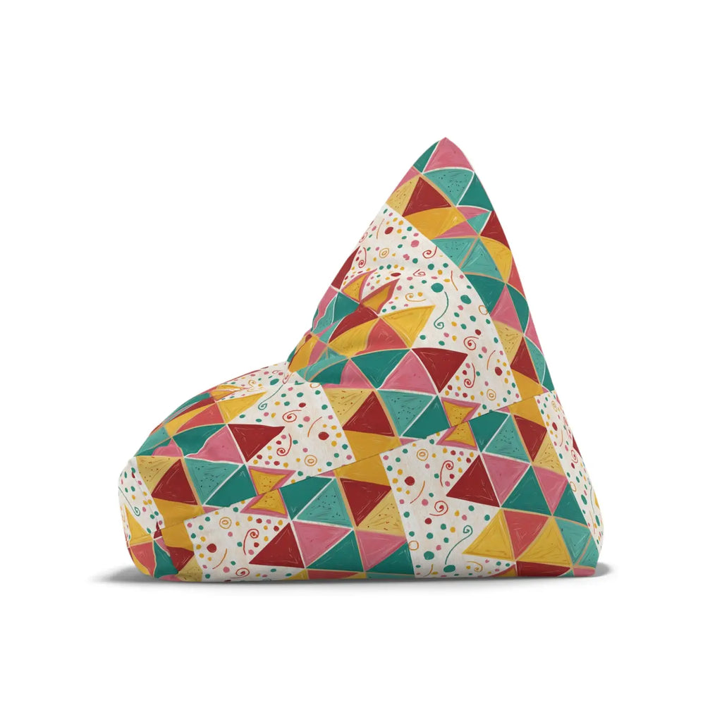 Vibrant Triangular Bean Bag Cover - Ultimate Comfort - DipaliZ