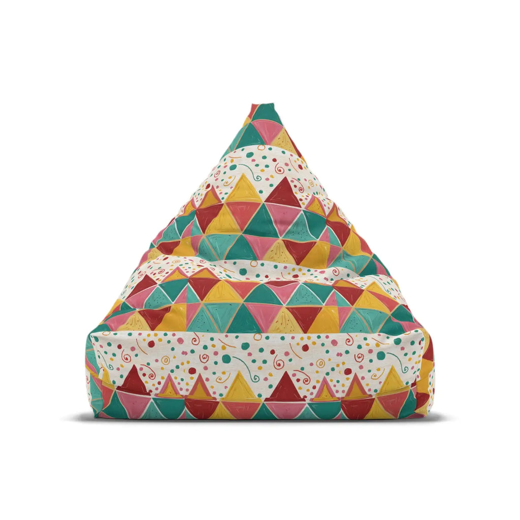 Vibrant Triangular Bean Bag Cover - Ultimate Comfort - DipaliZ