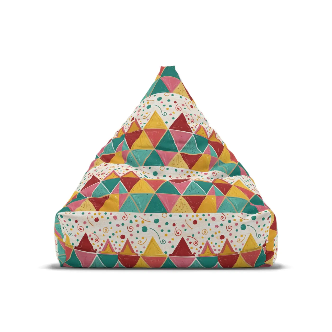 Vibrant Triangular Bean Bag Cover - Ultimate Comfort - DipaliZ