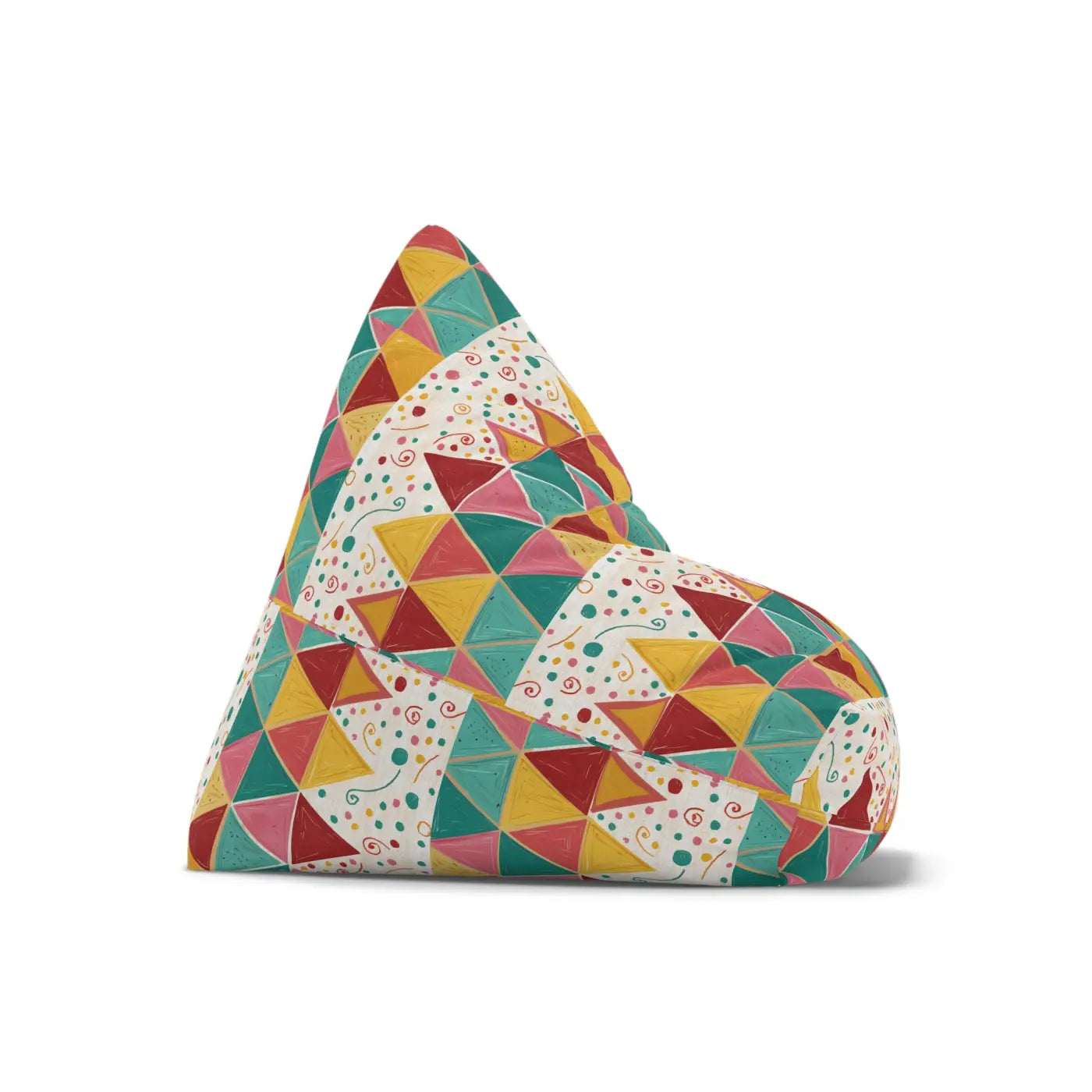 Vibrant Triangular Bean Bag Cover - Ultimate Comfort - DipaliZ