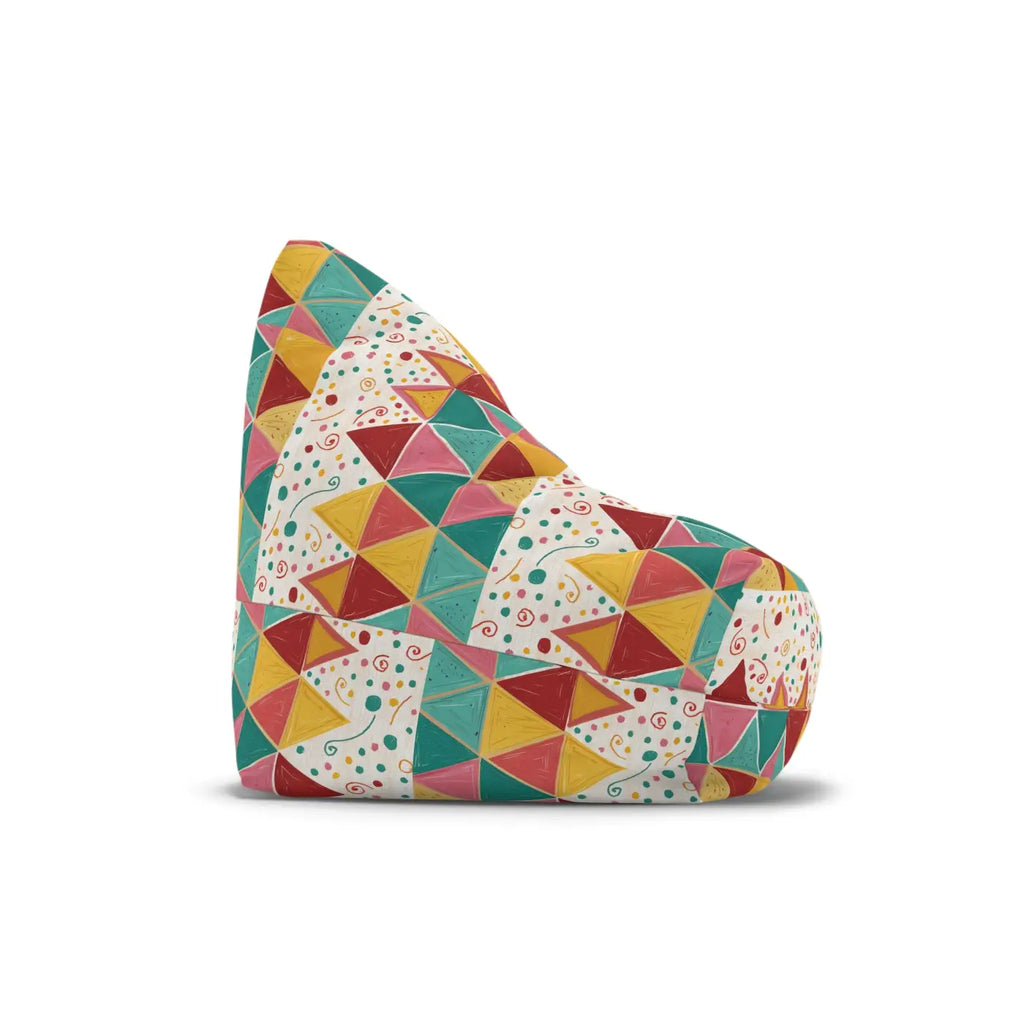 Vibrant Triangular Bean Bag Cover - Ultimate Comfort - DipaliZ