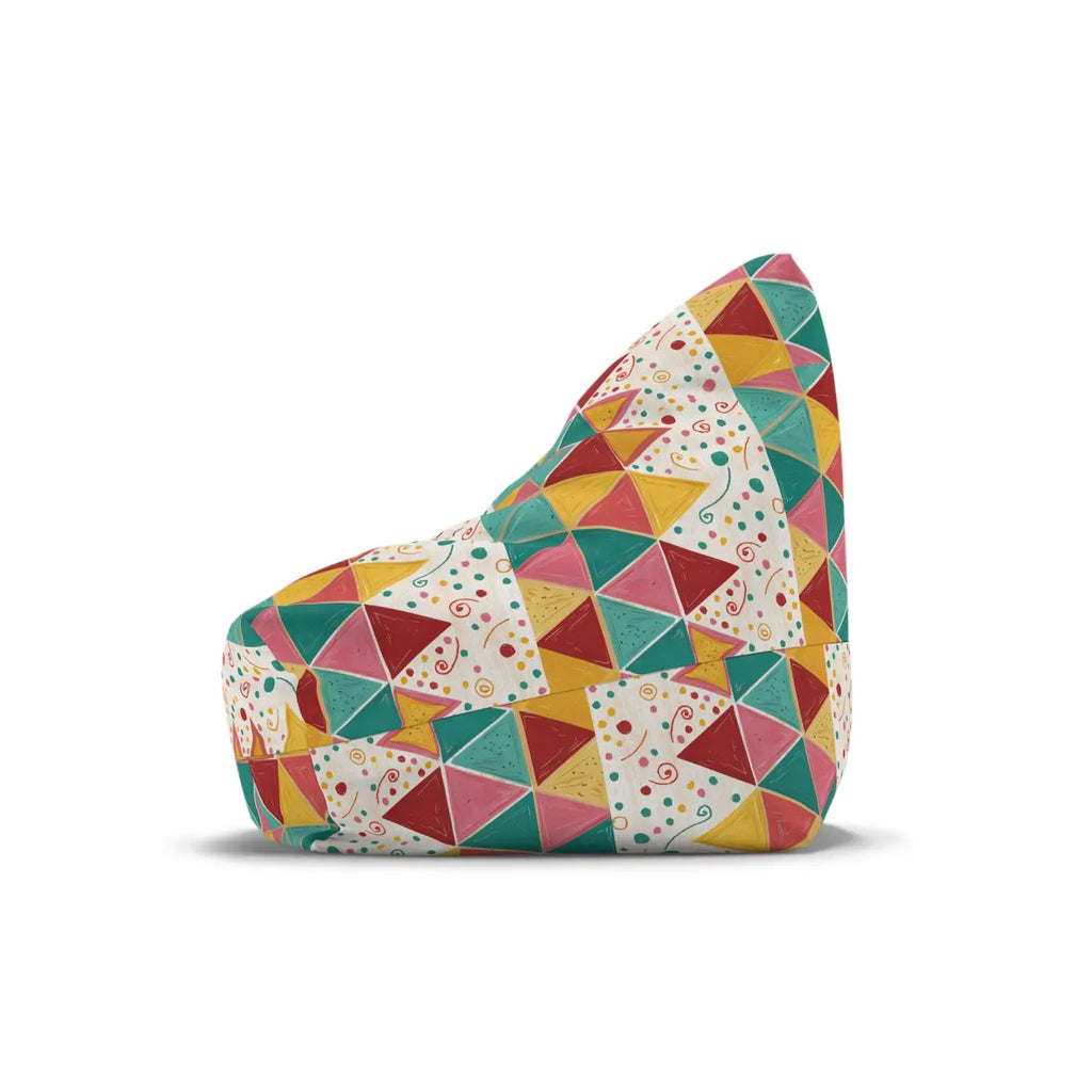 Vibrant Triangular Bean Bag Cover - Ultimate Comfort - DipaliZ