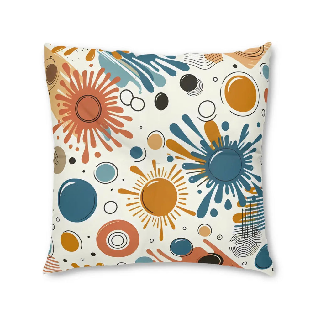 Vibrant Tufted Floor Pillow - Modern Boho Vibe Accent - DipaliZ