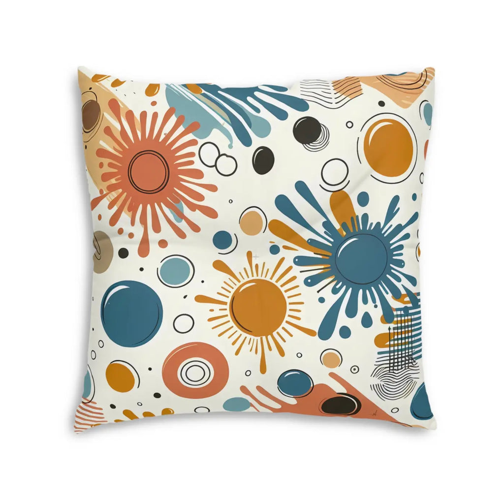 Vibrant Tufted Floor Pillow - Modern Boho Vibe Accent - DipaliZ