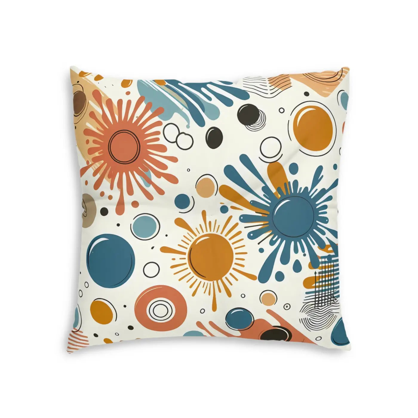 Vibrant Tufted Floor Pillow - Modern Boho Vibe Accent - DipaliZ