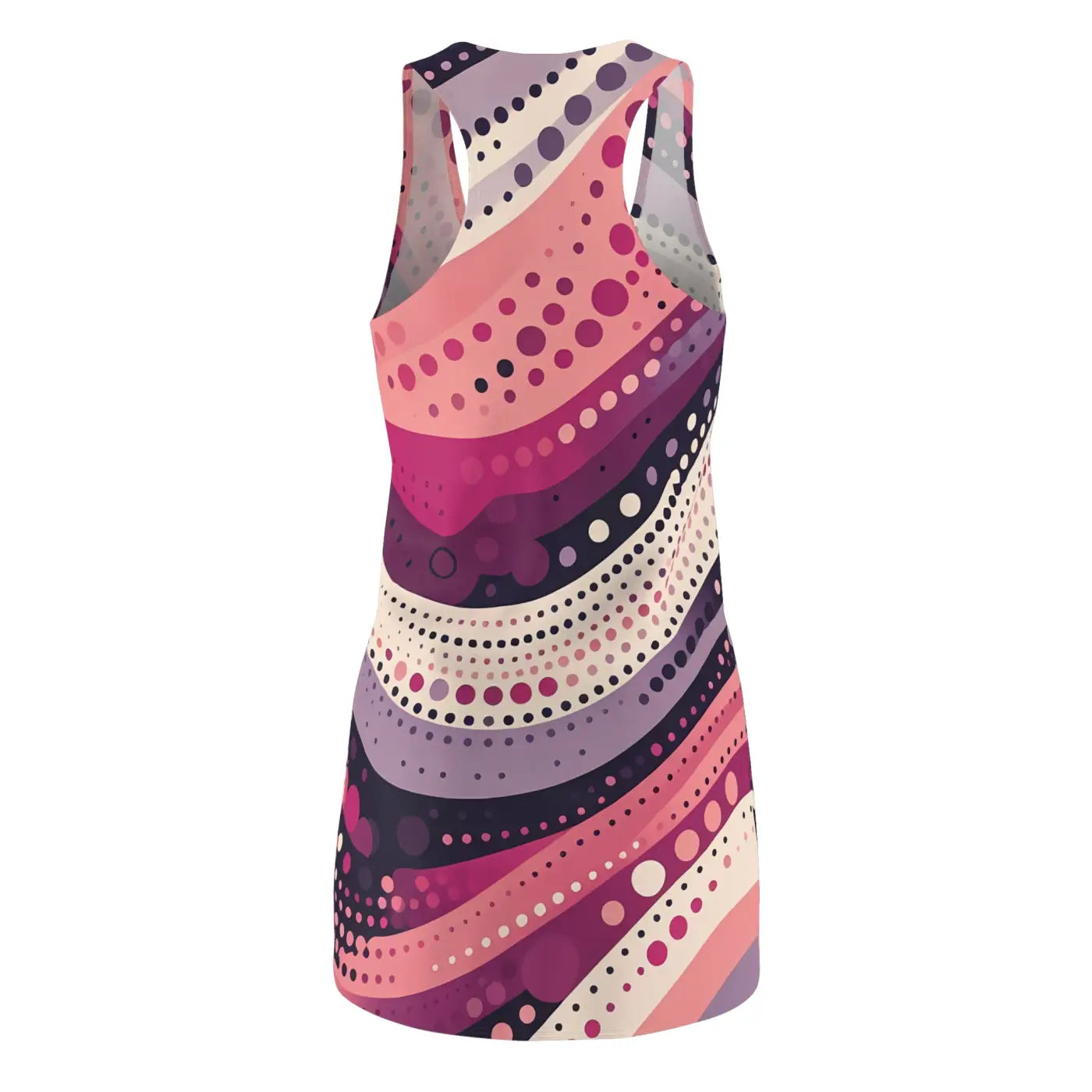 Vibrant Racerback Dress - Abstract Swirl for Sunny Days - DipaliZ