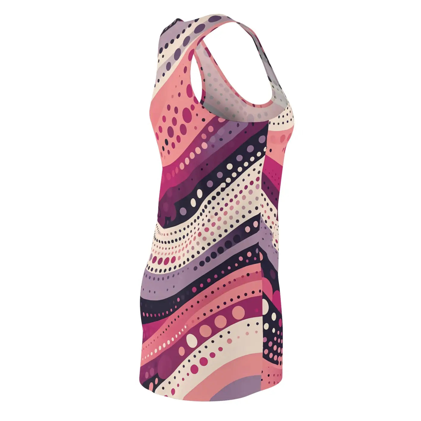 Vibrant Racerback Dress - Abstract Swirl for Sunny Days - DipaliZ