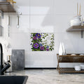 Purple Clematis Flowers Ceramic Photo Tile - Wall Art - DipaliZ