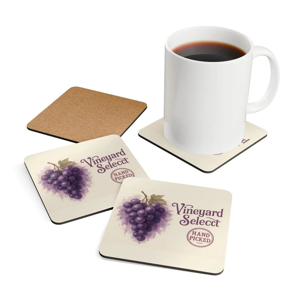 Vineyard Grapes Coaster Set - Wine Lover Gift - DipaliZ