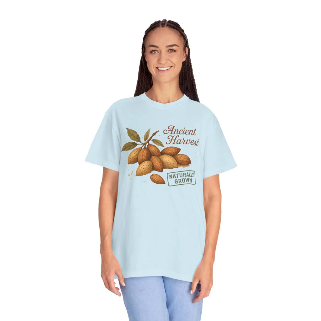 Vintage Almond Graphic Organic Cotton Tee - Nature Lover Shirt - DipaliZ