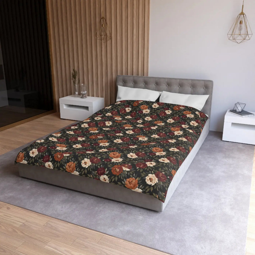 Floral Duvet Cover - Vintage Romantic Bedroom - DipaliZ